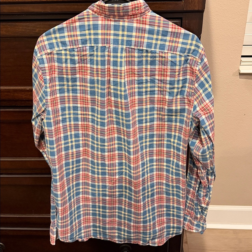 J. Crew Stretch Secret Wash Cotton Poplin Shirt in Plaid - Picture 4 of 5